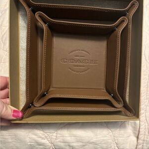 Coach Tan Leather Organizer